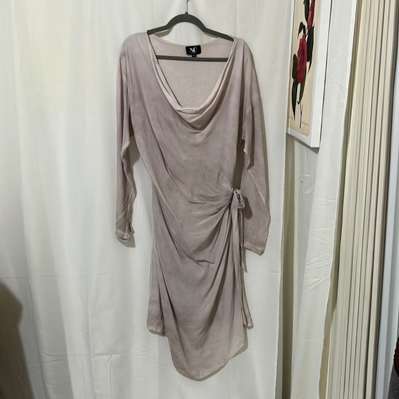 NU Denmark 30% Silk Pink Faux Wrap Dress a231 - Picture 1 of 6
